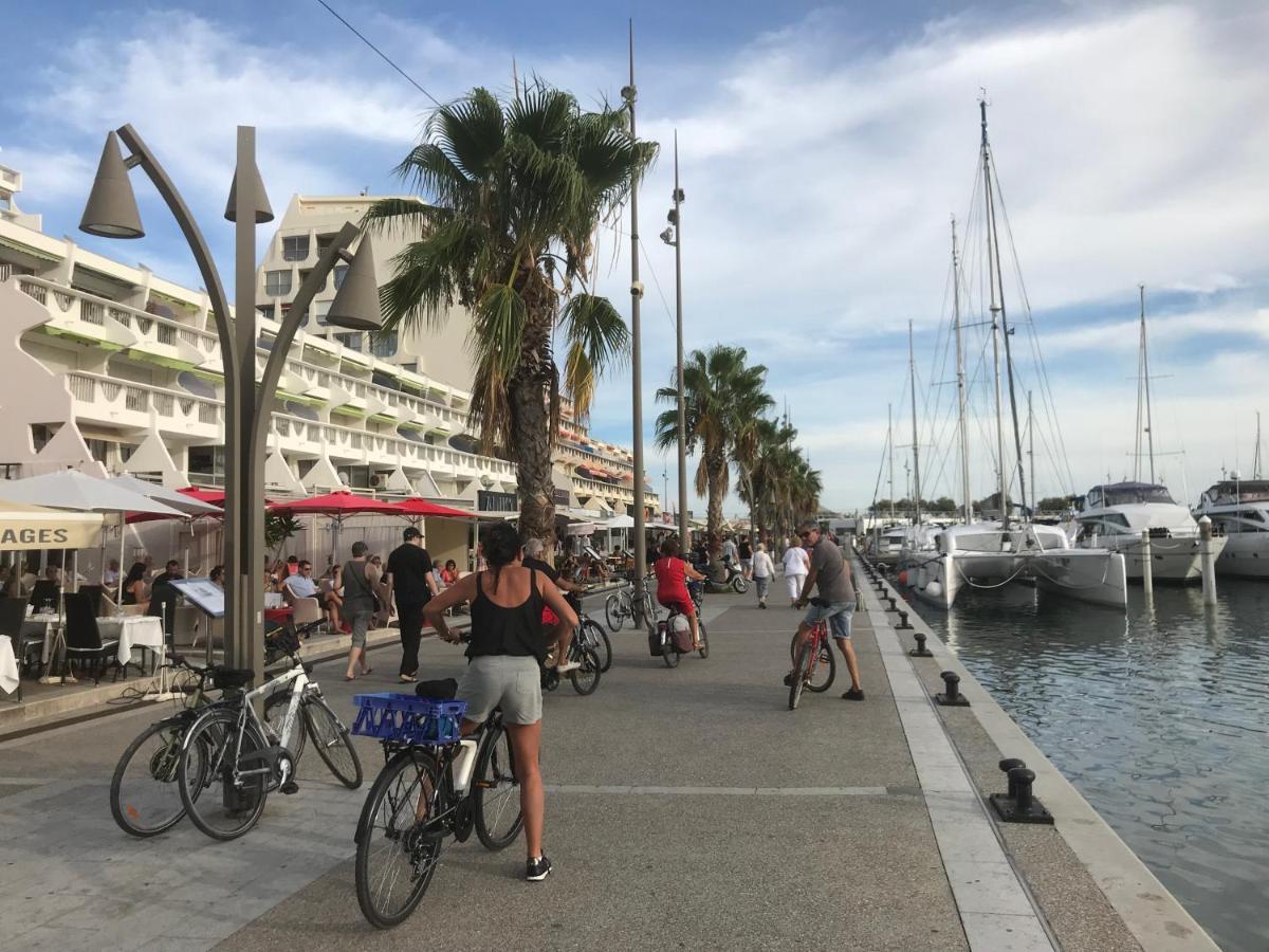 Studio 2-3 Pers Parking Clim Vue Port Et Mer لا غراند موت المظهر الخارجي الصورة