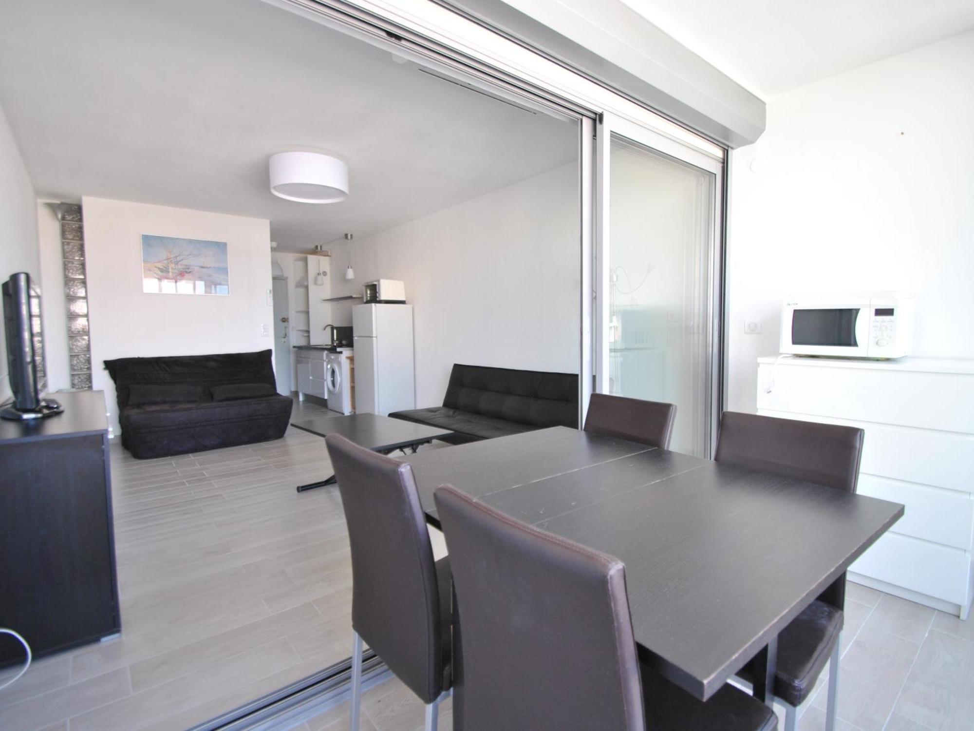 Studio 2-3 Pers Parking Clim Vue Port Et Mer لا غراند موت الغرفة الصورة